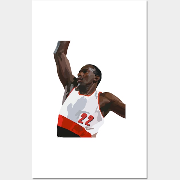 Clyde Drexler | Portland Trailblazers Wall Art by ActualFactual